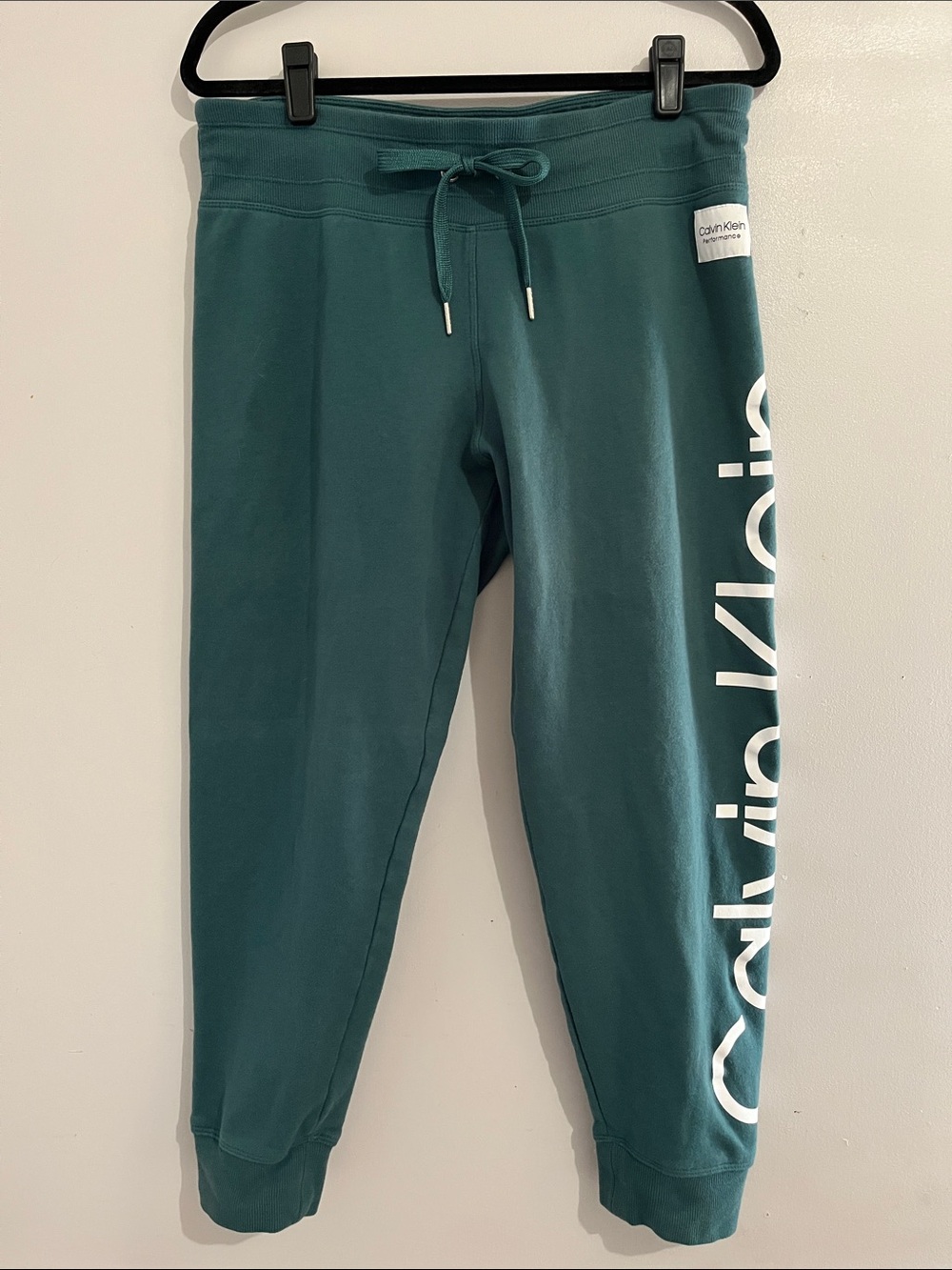Calvin Klein women’s Large Teal-Green Jogger Sweatpants